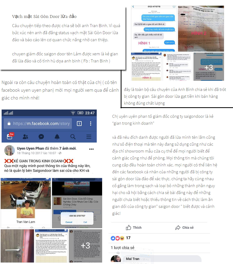 Hành trình đi tìm chủ nhân Facebook cảnh bảo “SaigonDoor lừa đảo”
