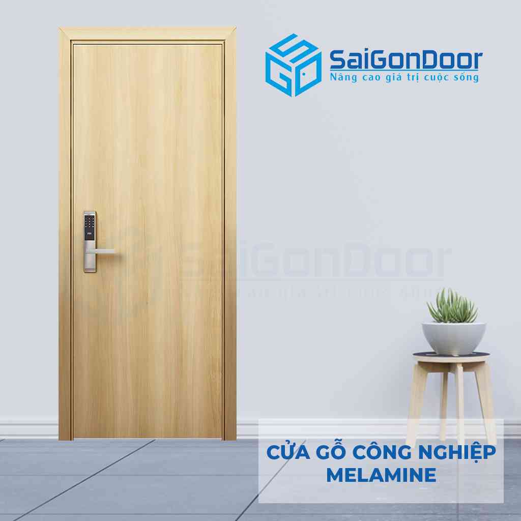 Cửa gỗ MDF Melamine cách âm cách nhiệt dùng cho phòng ngủ