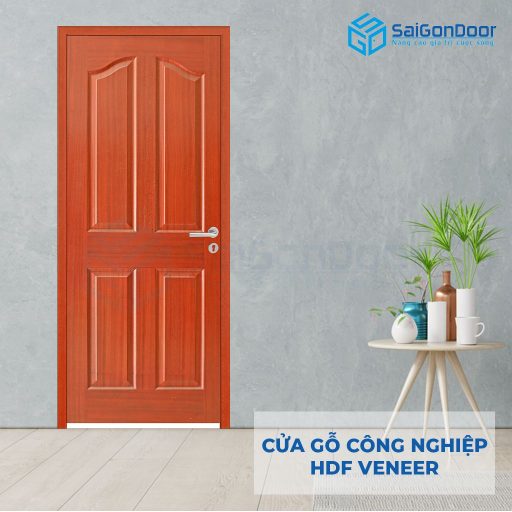 Cửa gỗ công nghiệp HDF Veneer 4A-xoa dao