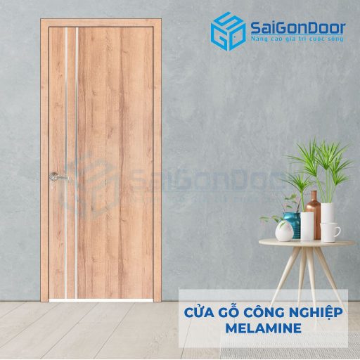Cửa Gỗ Công Nghiệp MDF Melamine P1R2 inox