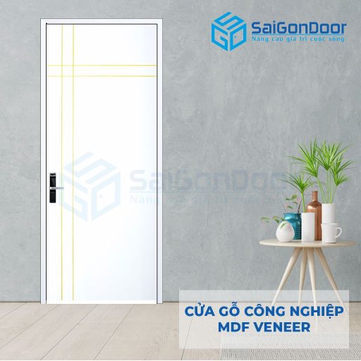 Cửa gỗ công nghiệp MDF Veneer P1R4a 2