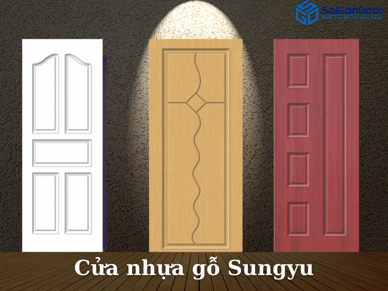 Mẫu cửa nhựa gỗ Sungyu cao cấp