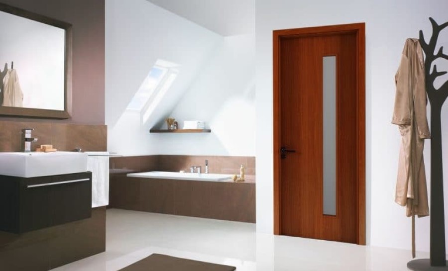 cửa phòng tắm bằng gỗ