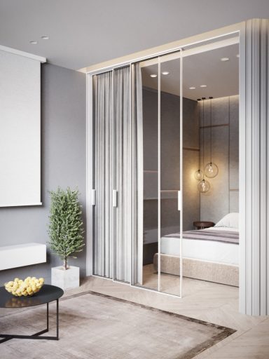 cửa phòng ngủ có nên làm nhôm kính