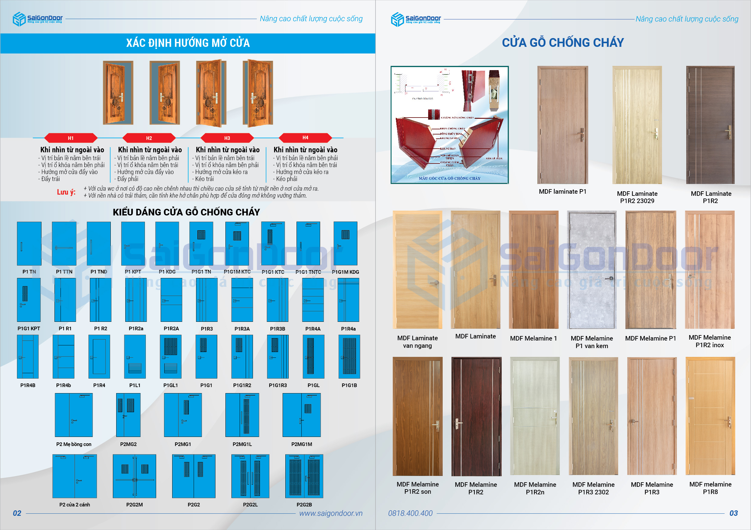 Catalogue cửa gỗ chống cháy