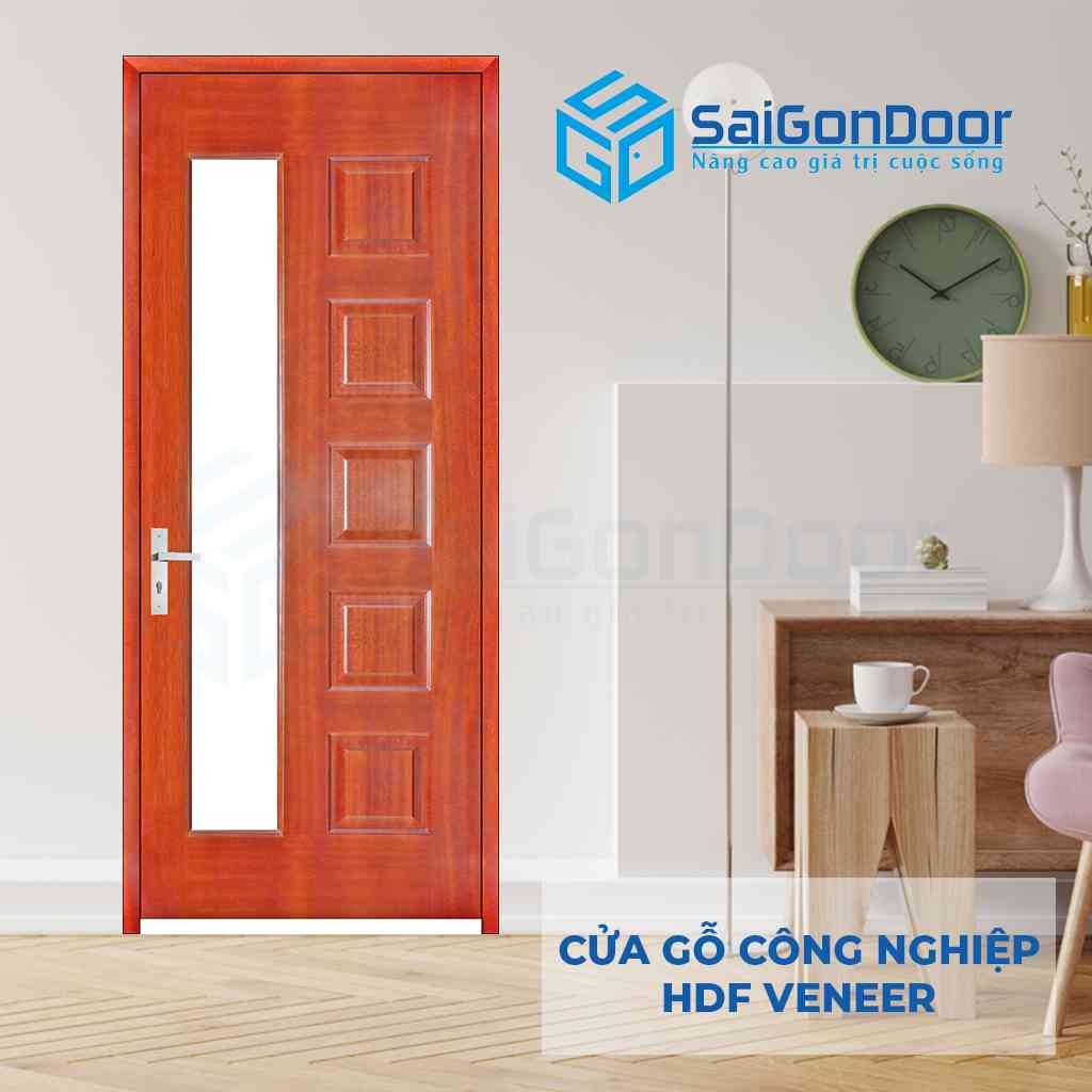 Mẫu cửa gỗ HDF Veneer 6GL-cam xe
