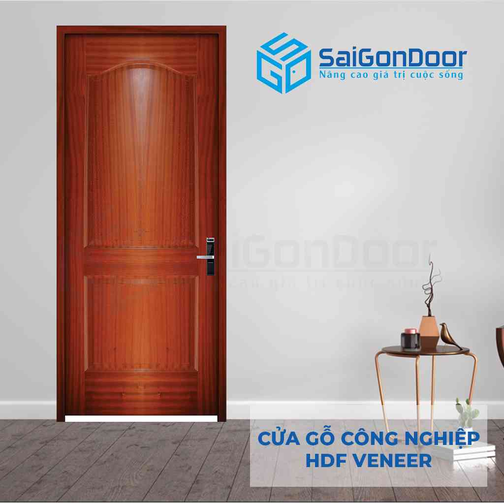 Mẫu cửa gỗ công nghiệp HDF Veneer 2A cam xe