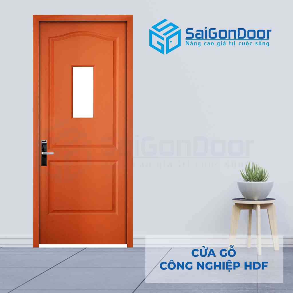 Mẫu cửa gỗ HDF đơn giản