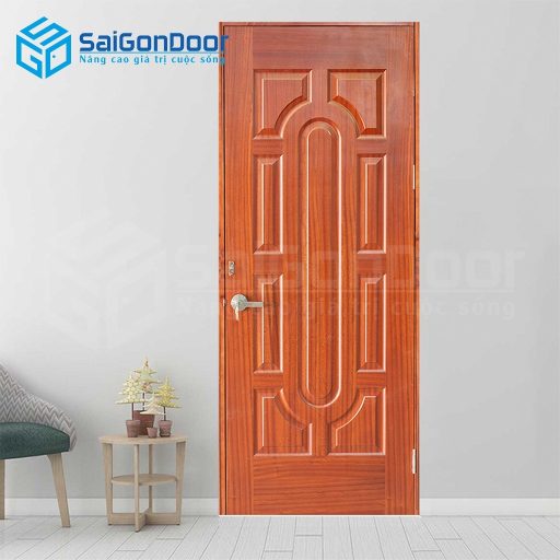 Cửa gỗ công nghiệp HDF Veneer 19-Sapele