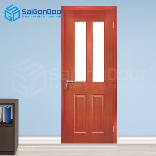 Cửa gỗ công nghiệp SGD 4G2-Căm Xe