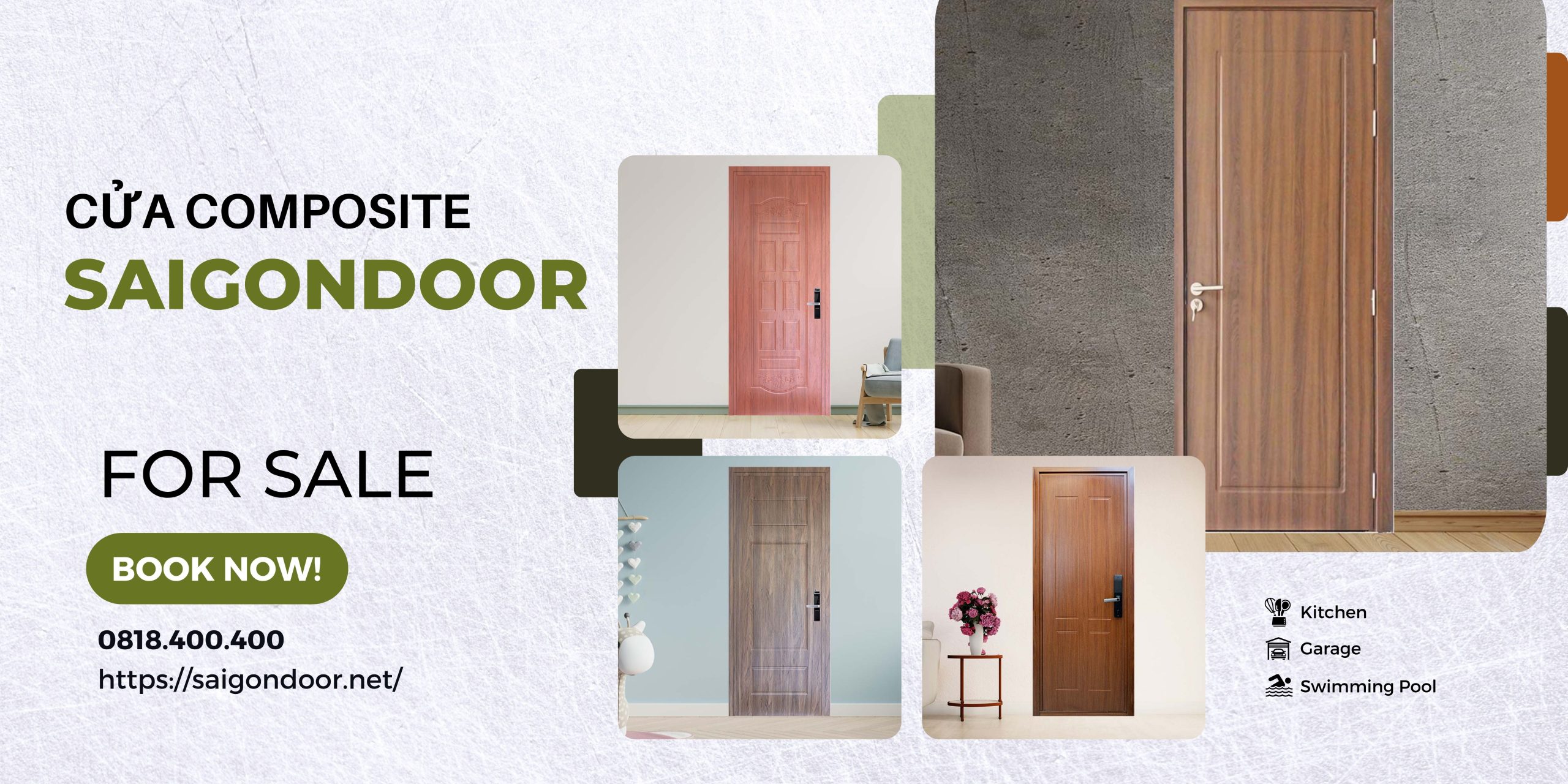 Cửa composite có tính ứng dụng linh hoạt 