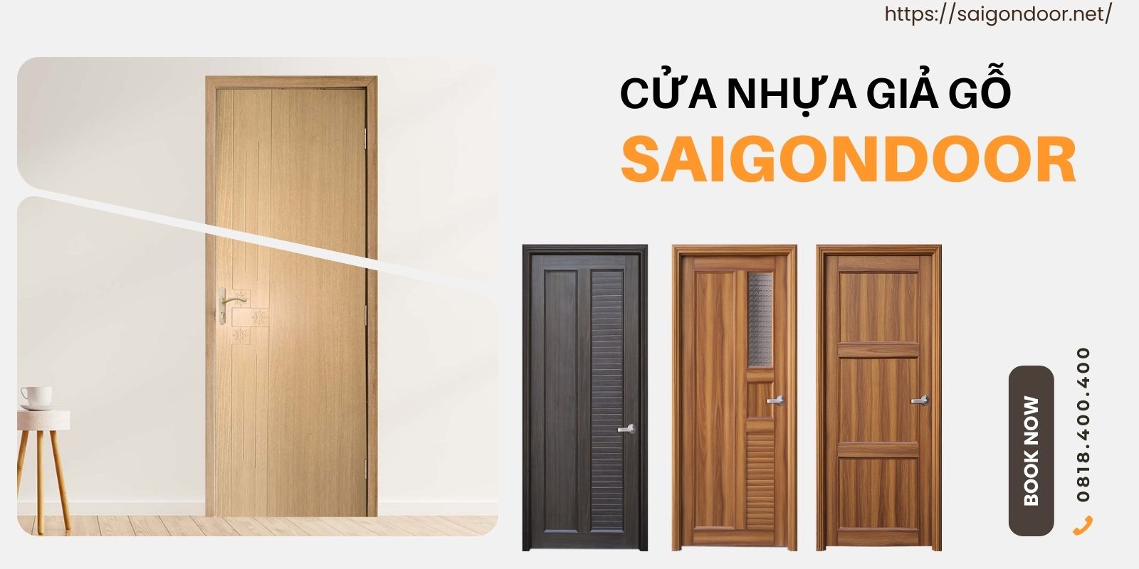 Cửa nhựa giả gỗ tỉnh Kiên Giang cho phòng ngủ 