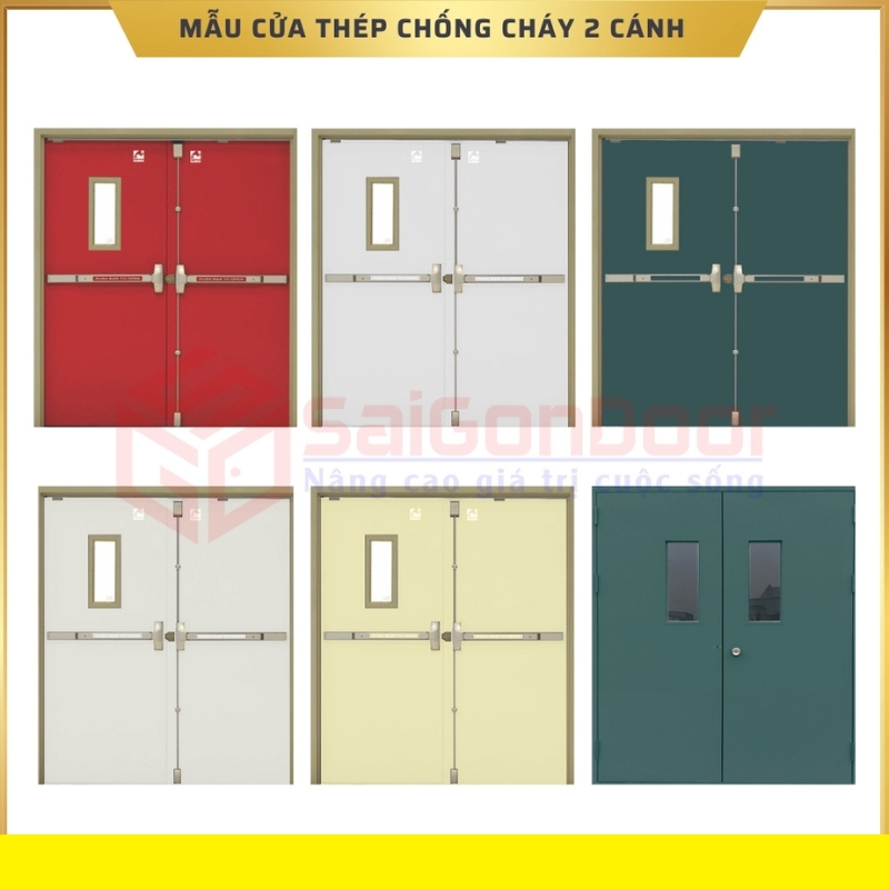 Mẫu cửa thép chống cháy phân loại theo số lượng cánh